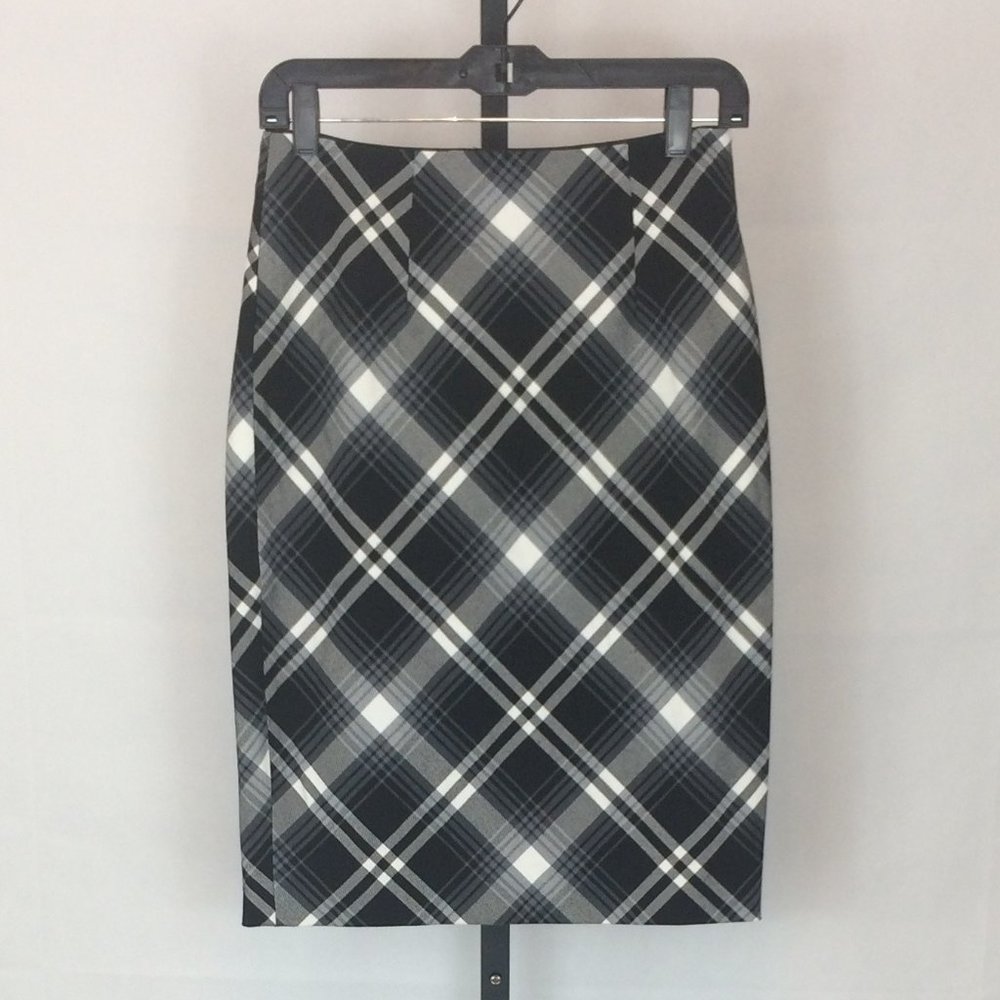 White House Black Market Black/White Stripe Skirt